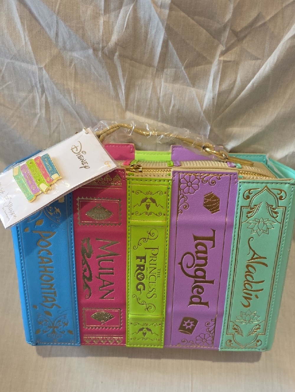 Loungefly Disney Princess Storybook Stack, Vol. 2 Crossbody Bag
